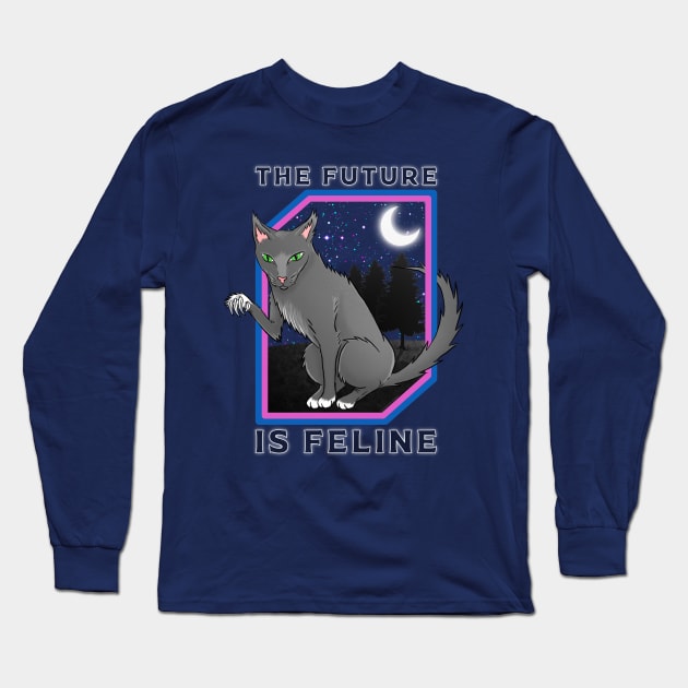 The Future is Feline Long Sleeve T-Shirt by Justanos